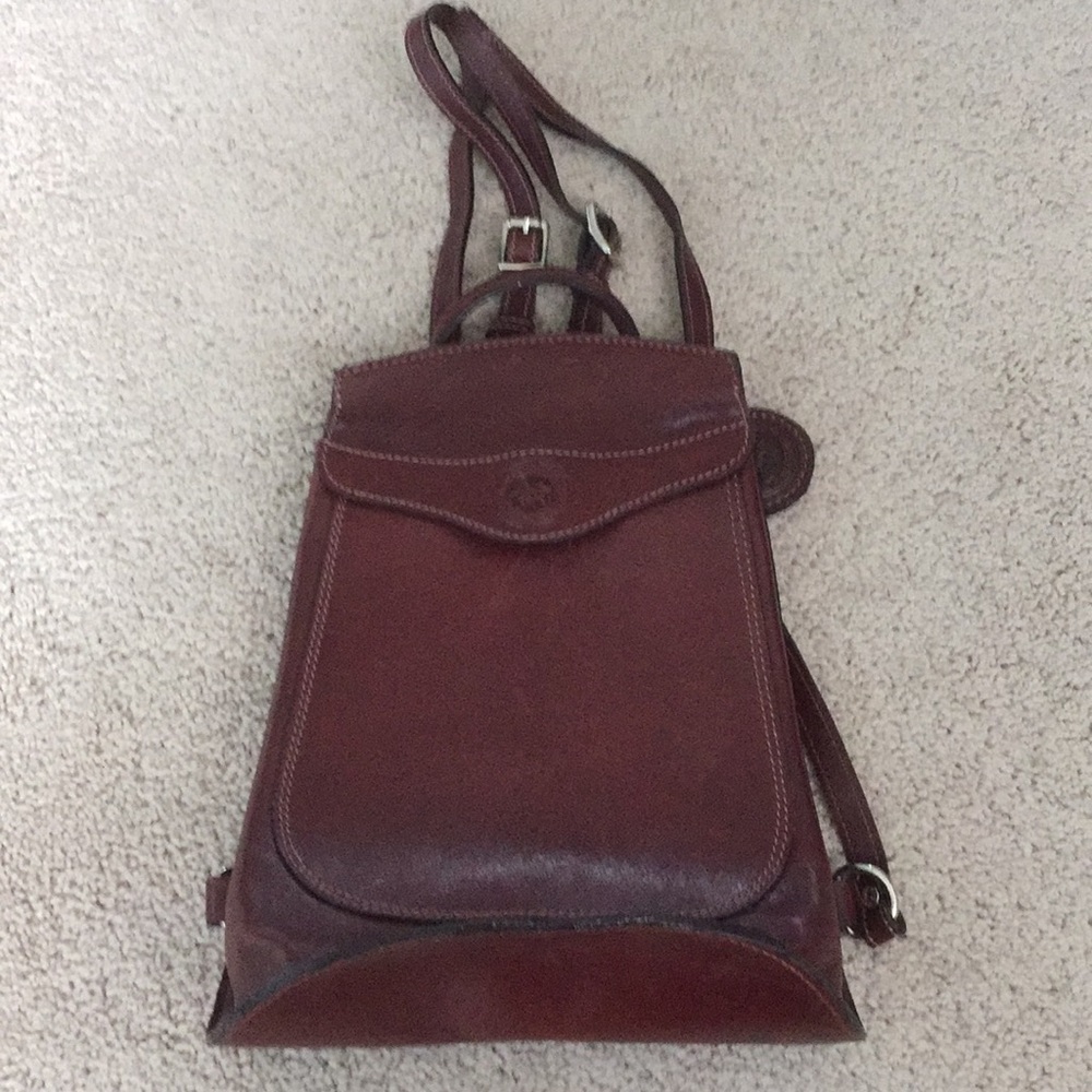 Leather backpack